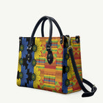 African Ethnic Kitenge Ankara Style Leather Bag