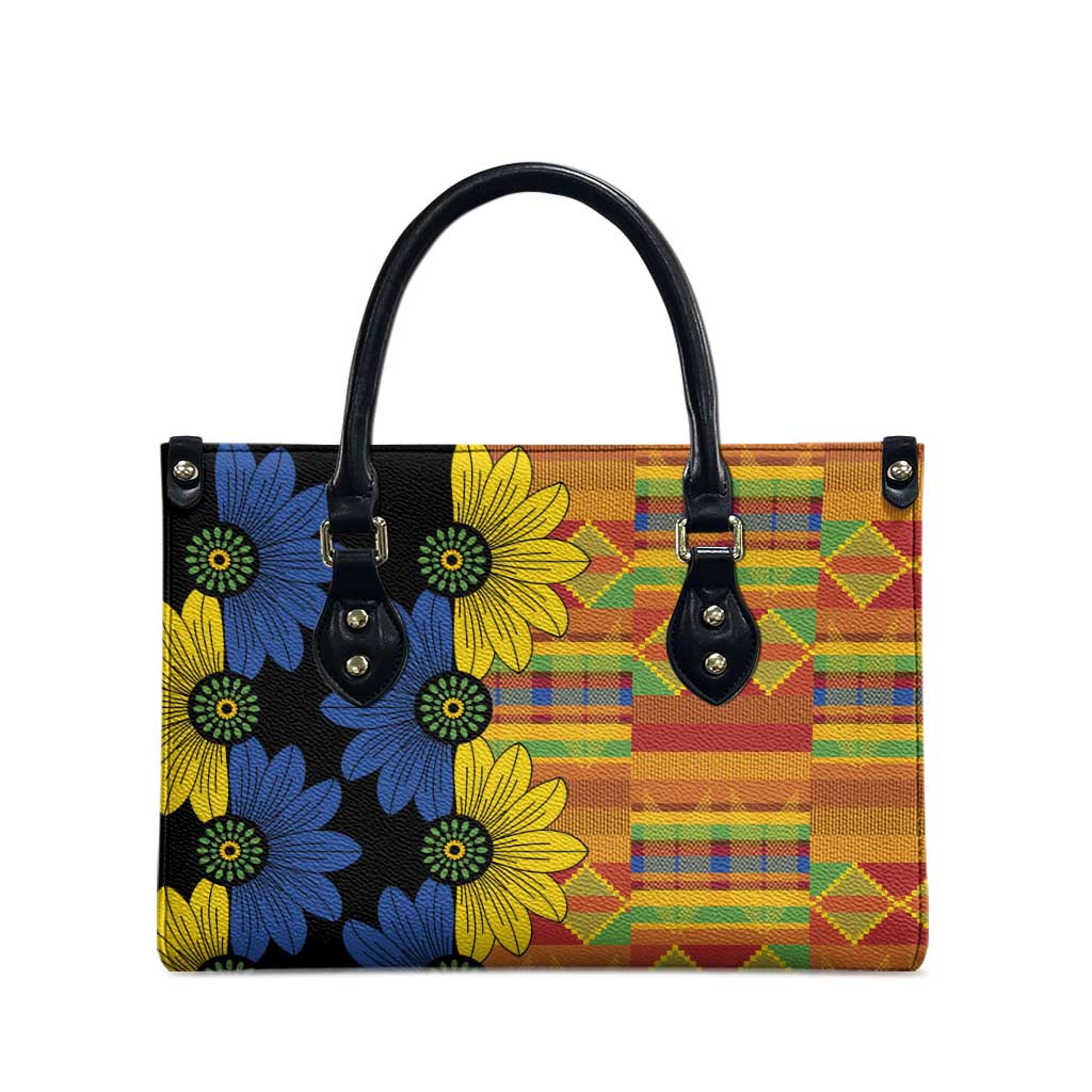 African Ethnic Kitenge Ankara Style Leather Bag