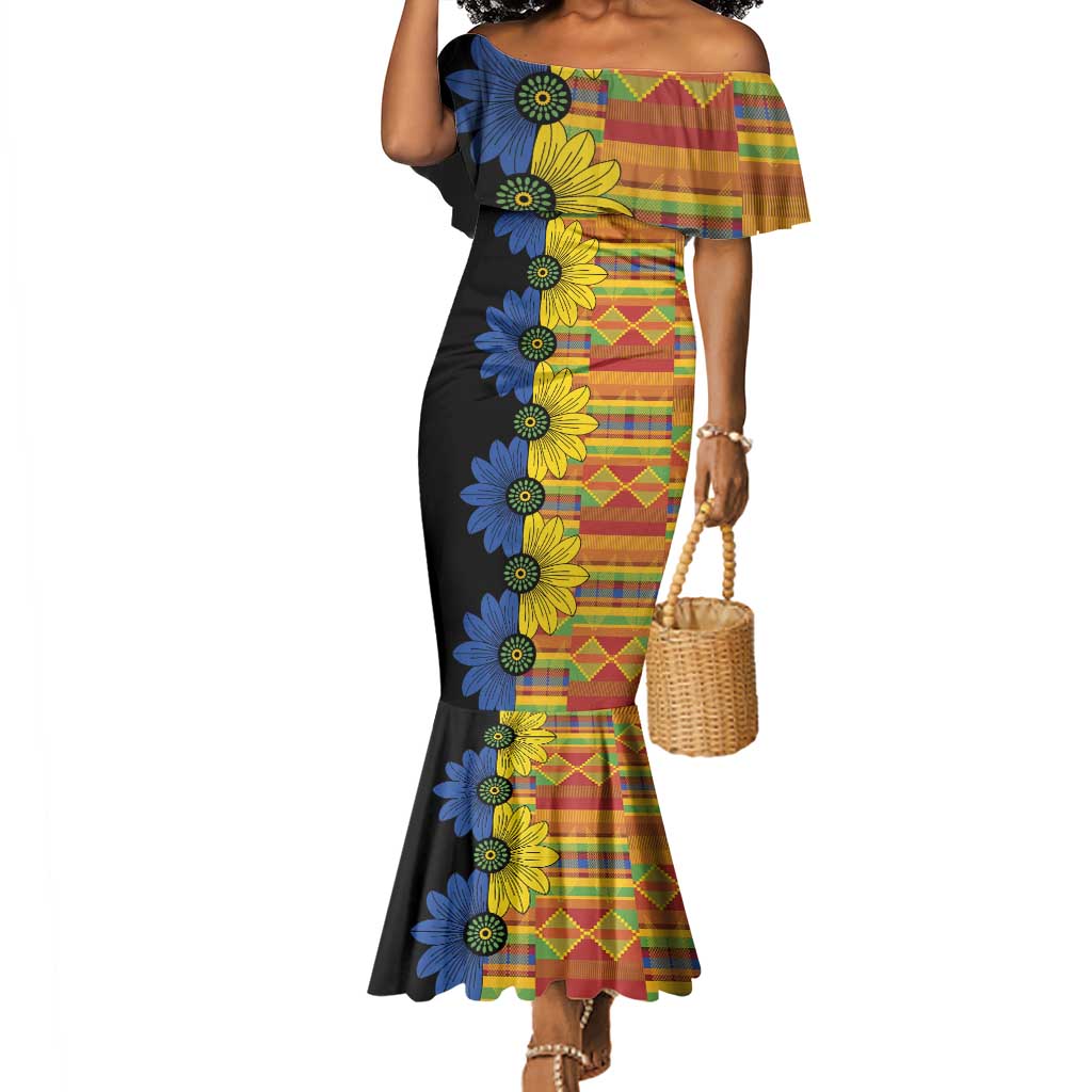 African Ethnic Kitenge Ankara Style Mermaid Dress