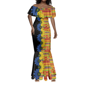 African Ethnic Kitenge Ankara Style Mermaid Dress