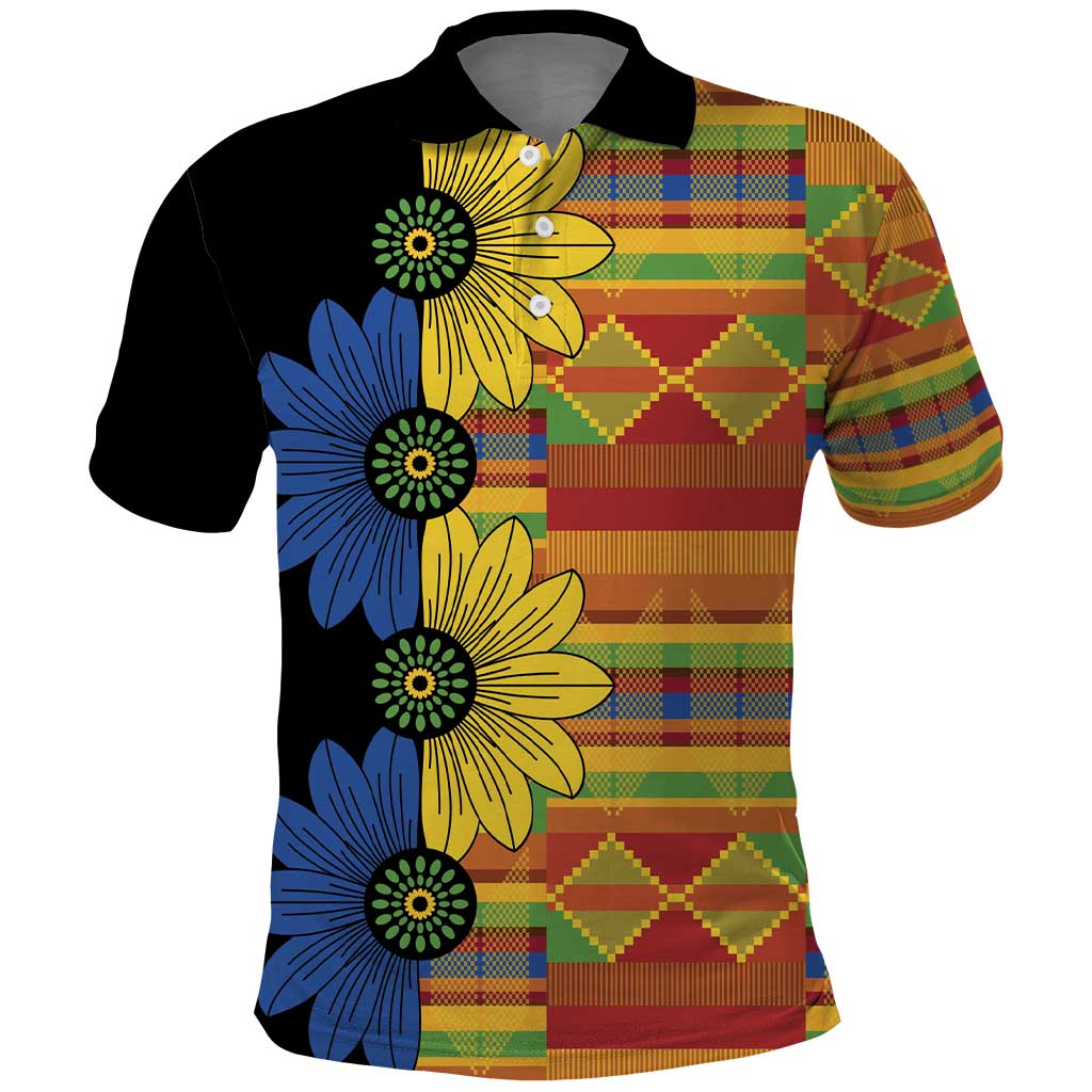 African Ethnic Kitenge Ankara Style Polo Shirt