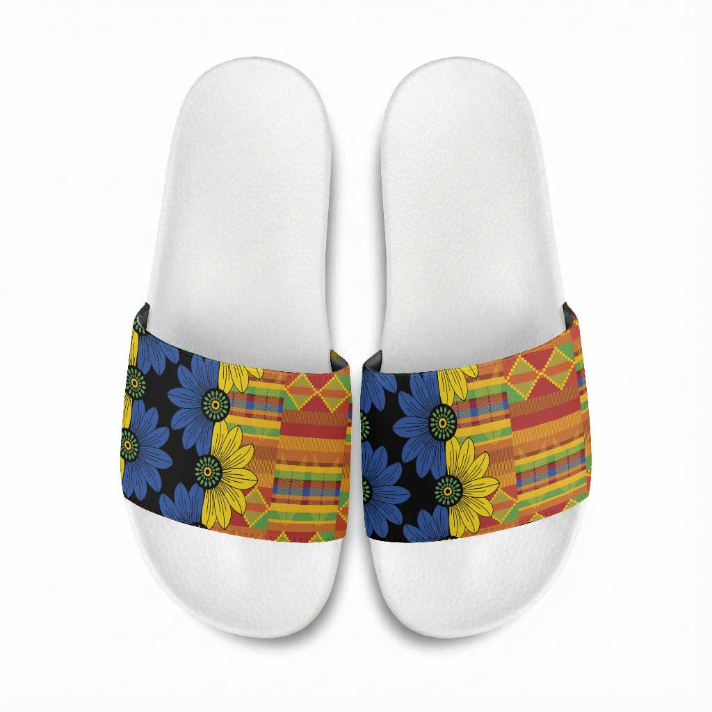 African Ethnic Kitenge Ankara Style Slide Sandals
