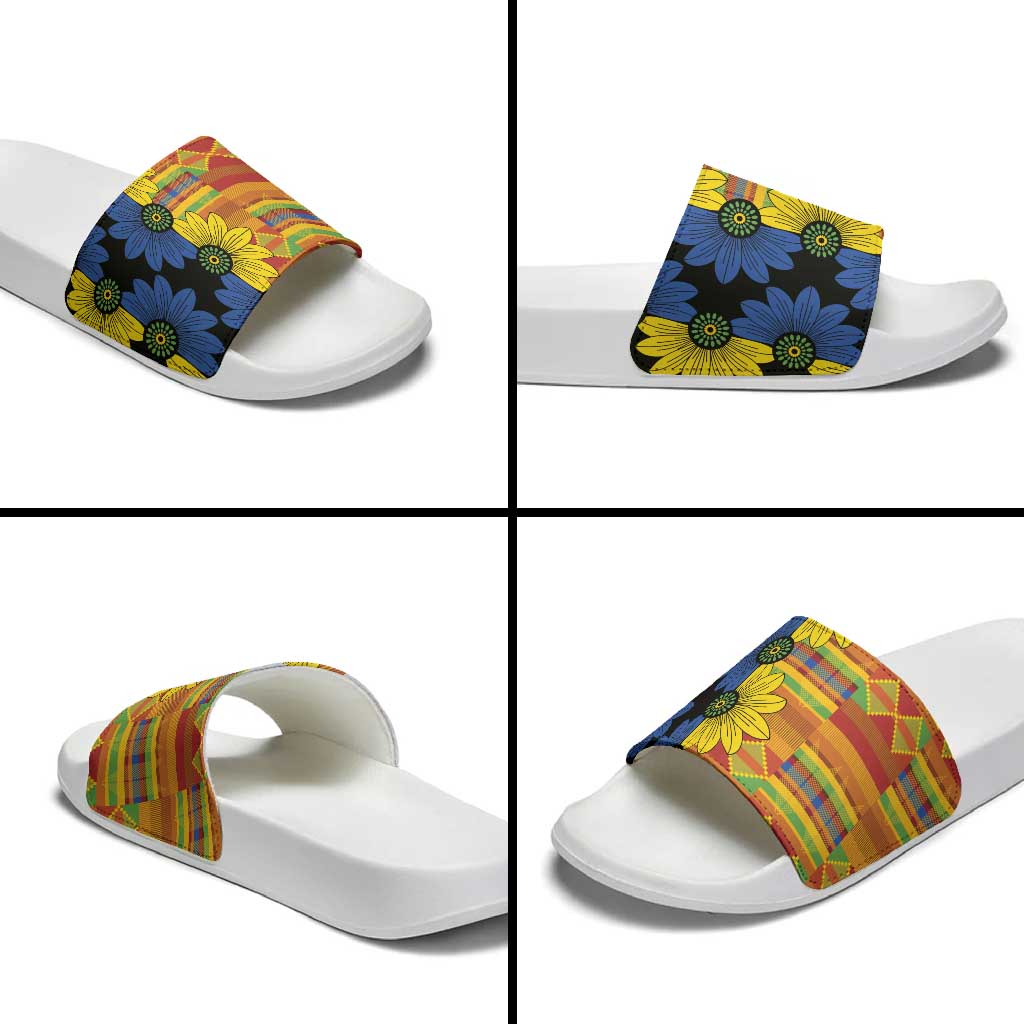 African Ethnic Kitenge Ankara Style Slide Sandals
