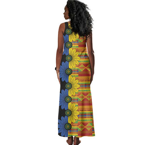 African Ethnic Kitenge Ankara Style Tank Maxi Dress