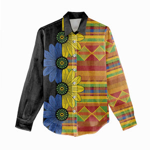 African Ethnic Kitenge Ankara Style Women Casual Shirt