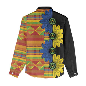 African Ethnic Kitenge Ankara Style Women Casual Shirt