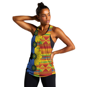 African Ethnic Kitenge Ankara Style Women Racerback Tank