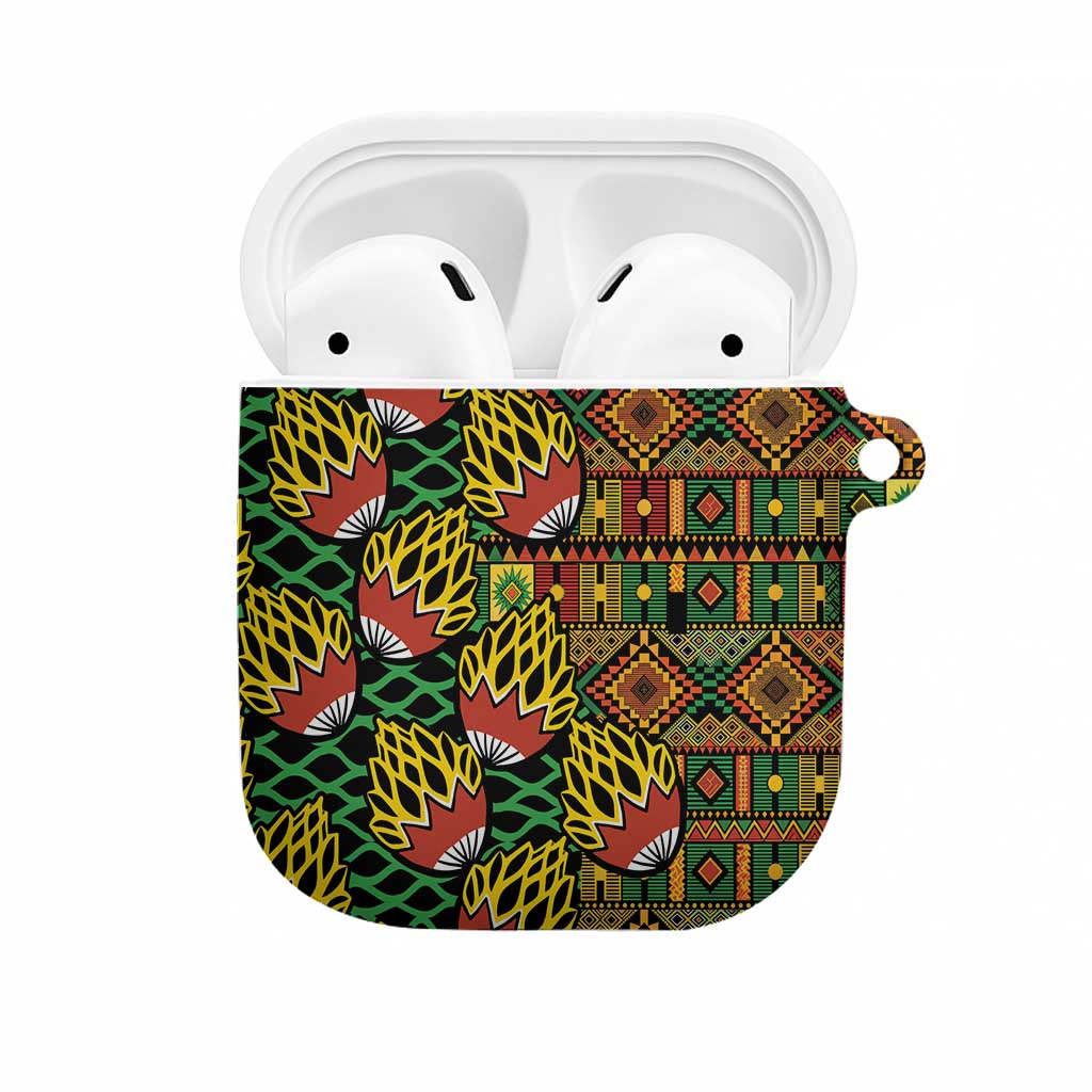 African Tribal Geometric Mixed Kanga Pattern AirPods Case