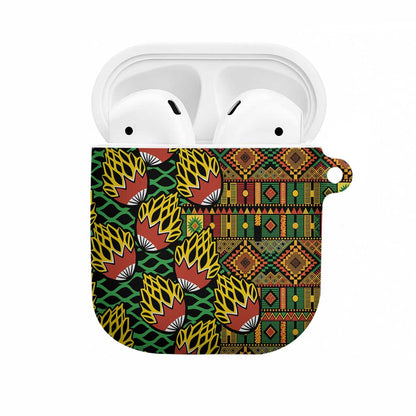 African Tribal Geometric Mixed Kanga Pattern AirPods Case