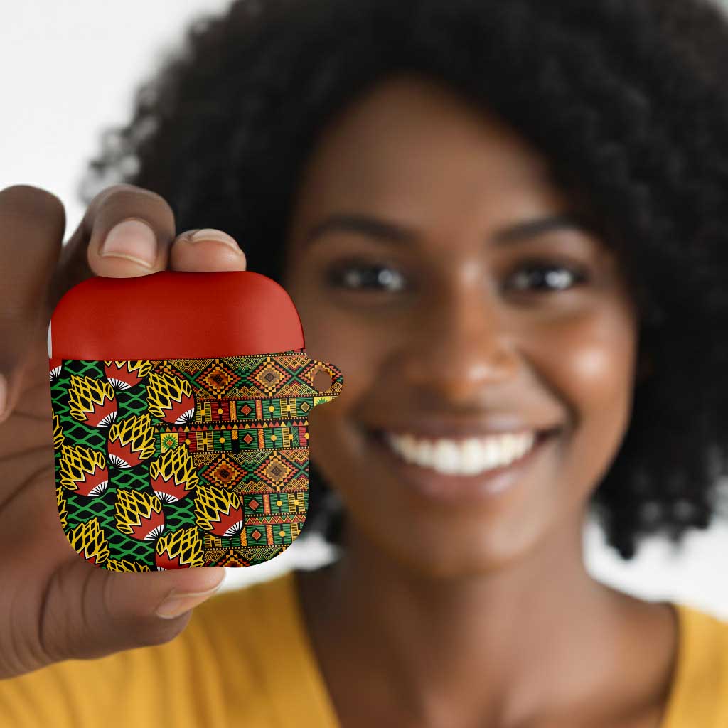 African Tribal Geometric Mixed Kanga Pattern AirPods Case