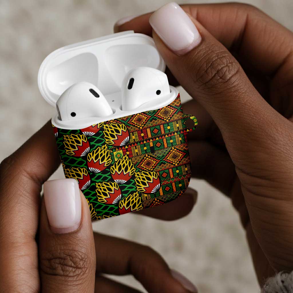 African Tribal Geometric Mixed Kanga Pattern AirPods Case