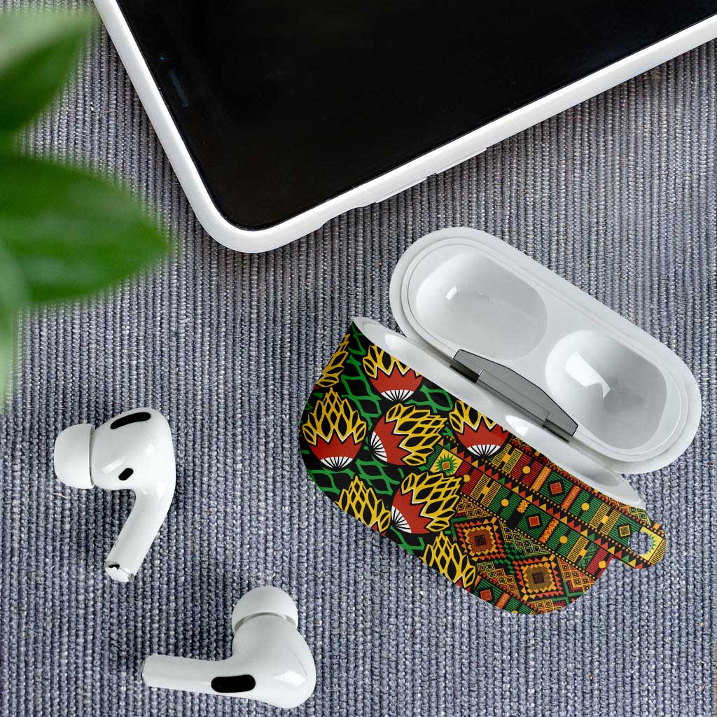 African Tribal Geometric Mixed Kanga Pattern AirPods Case