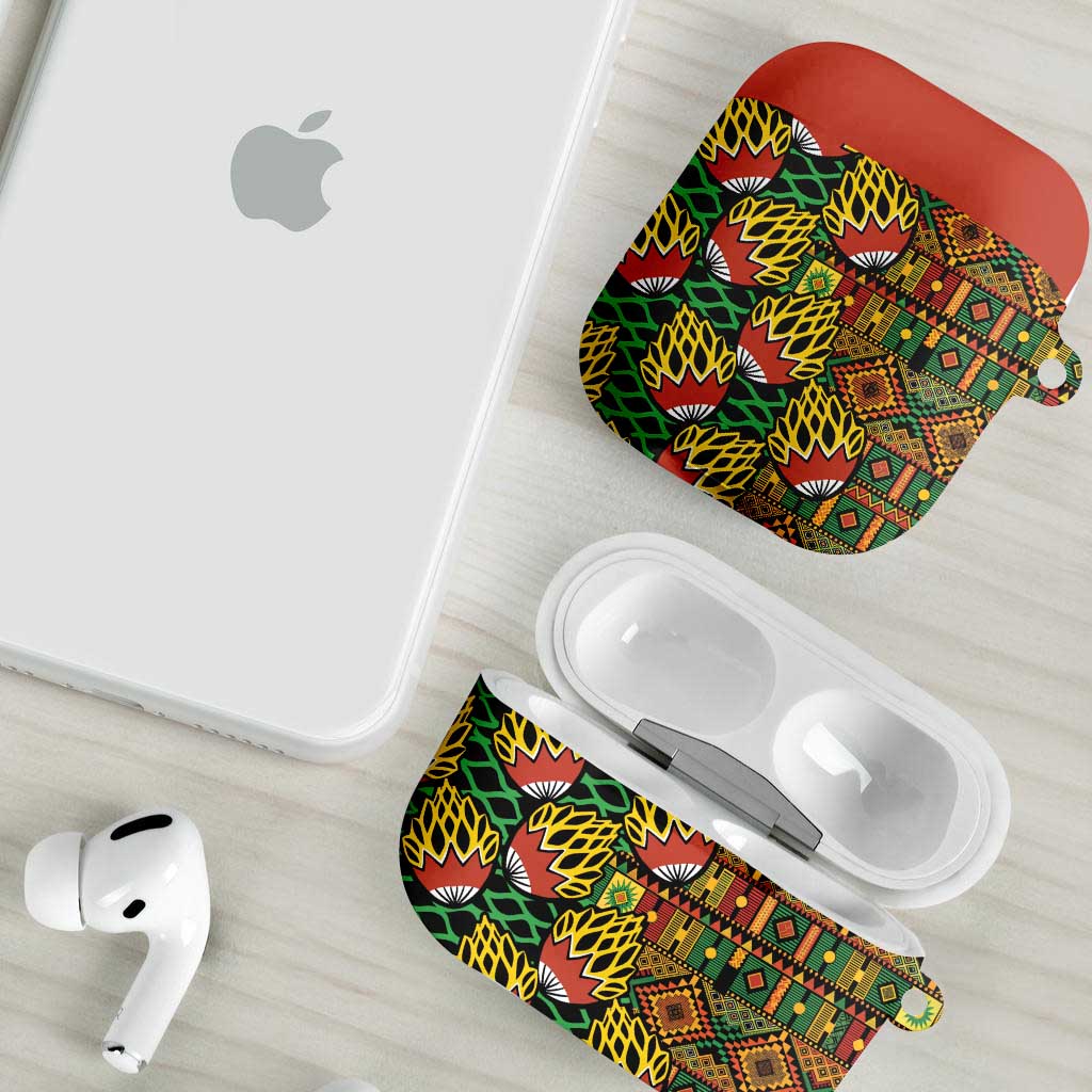 African Tribal Geometric Mixed Kanga Pattern AirPods Case