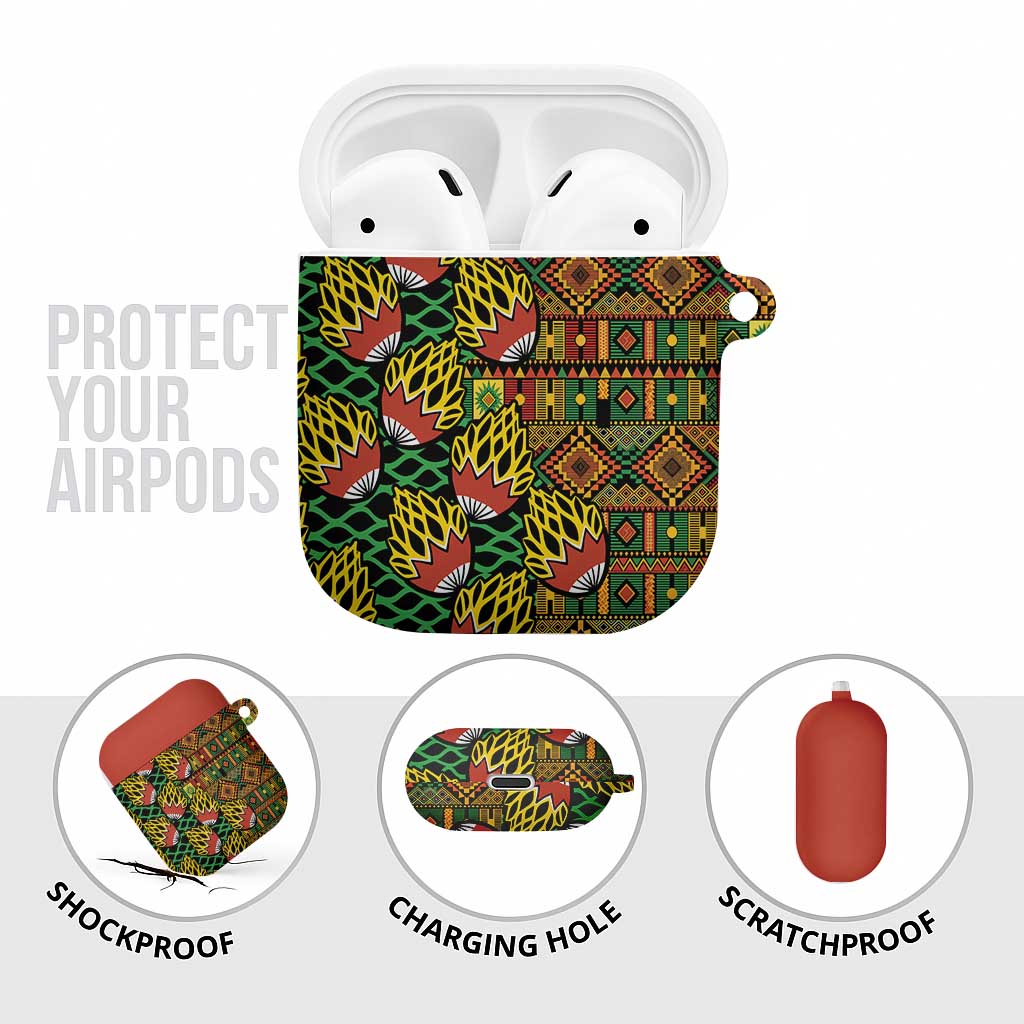 African Tribal Geometric Mixed Kanga Pattern AirPods Case