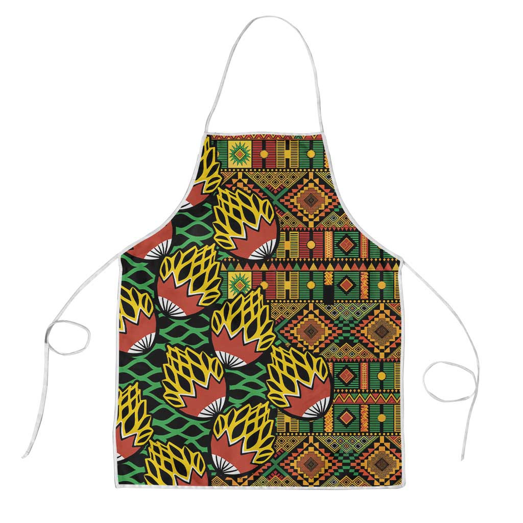 African Tribal Geometric Mixed Kanga Pattern Apron