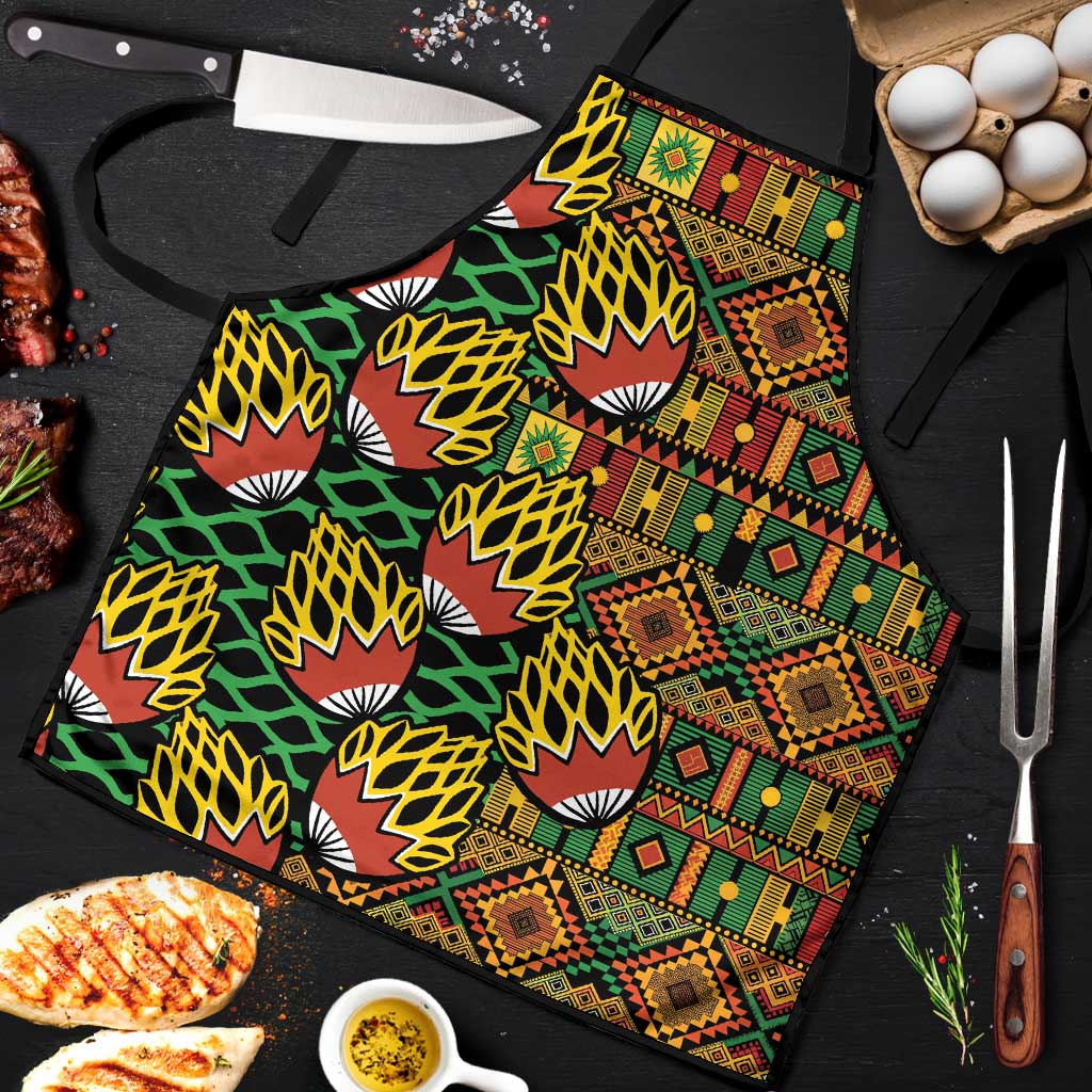 African Tribal Geometric Mixed Kanga Pattern Apron