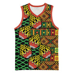 African Tribal Geometric Mixed Kanga Pattern Basketball Jersey LT9