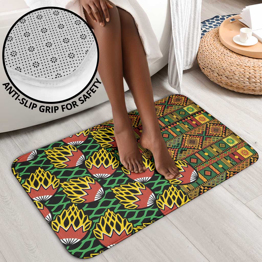 African Tribal Geometric Mixed Kanga Pattern Bathroom Set