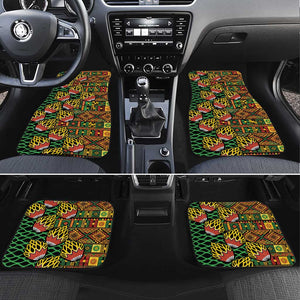 African Tribal Geometric Mixed Kanga Pattern Car Mats