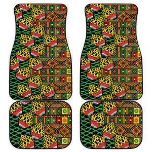 African Tribal Geometric Mixed Kanga Pattern Car Mats