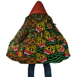 African Tribal Geometric Mixed Kanga Pattern Cloak