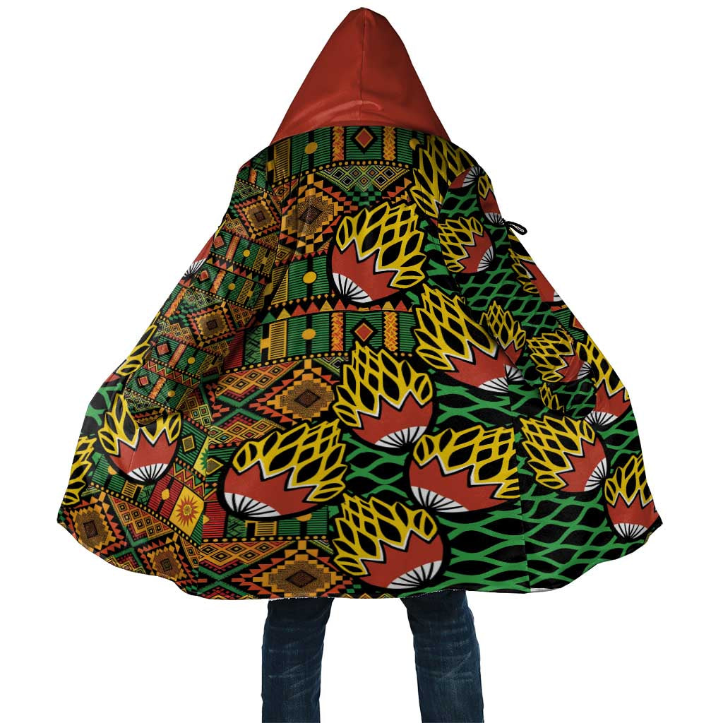 African Tribal Geometric Mixed Kanga Pattern Cloak