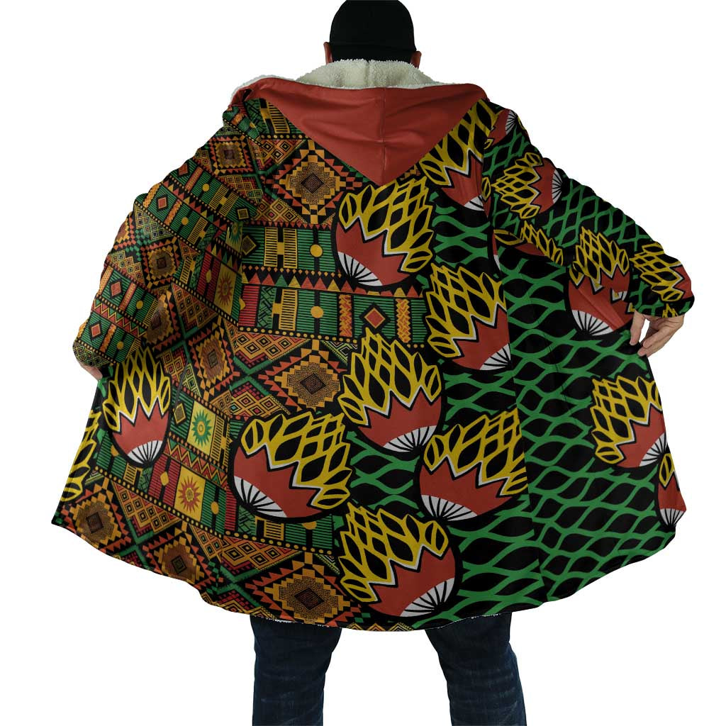African Tribal Geometric Mixed Kanga Pattern Cloak