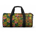 African Tribal Geometric Mixed Kanga Pattern Duffle Bag