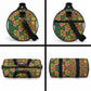 African Tribal Geometric Mixed Kanga Pattern Duffle Bag