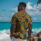 African Tribal Geometric Mixed Kanga Pattern Hawaiian Shirt