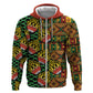 African Tribal Geometric Mixed Kanga Pattern Hoodie