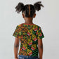 African Tribal Geometric Mixed Kanga Pattern Kid T shirt