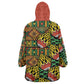 African Tribal Geometric Mixed Kanga Pattern Kid Wearable Blanket Hoodie