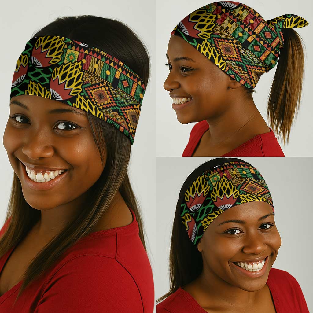 African Tribal Geometric Mixed Kanga Pattern Neck Gaiter LT9