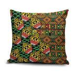 African Tribal Geometric Mixed Kanga Pattern Pillow Cover