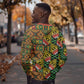 African Tribal Geometric Mixed Kanga Pattern Sweatshirt