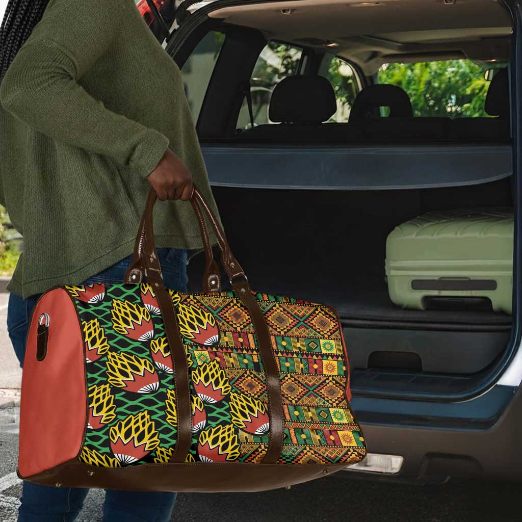 African Tribal Geometric Mixed Kanga Pattern Travel Bag