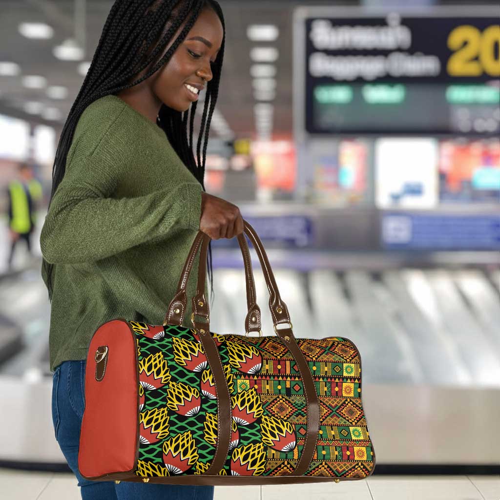 African Tribal Geometric Mixed Kanga Pattern Travel Bag