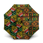 African Tribal Geometric Mixed Kanga Pattern Umbrella