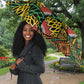 African Tribal Geometric Mixed Kanga Pattern Umbrella
