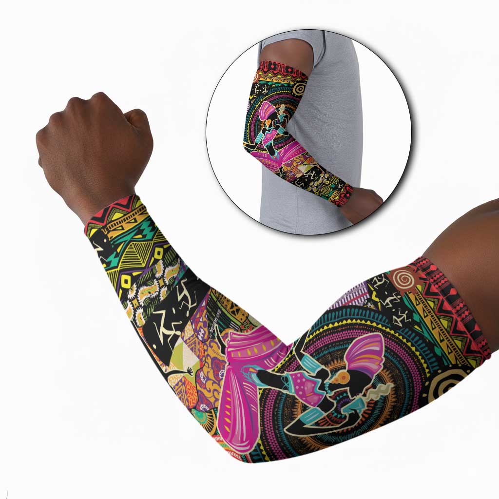 African Women Ethnic Motifs Arm Sleeves