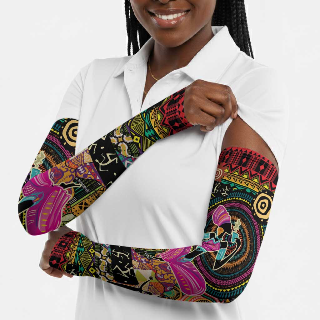 African Women Ethnic Motifs Arm Sleeves