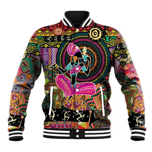 African Women Ethnic Motifs Baseball Jacket