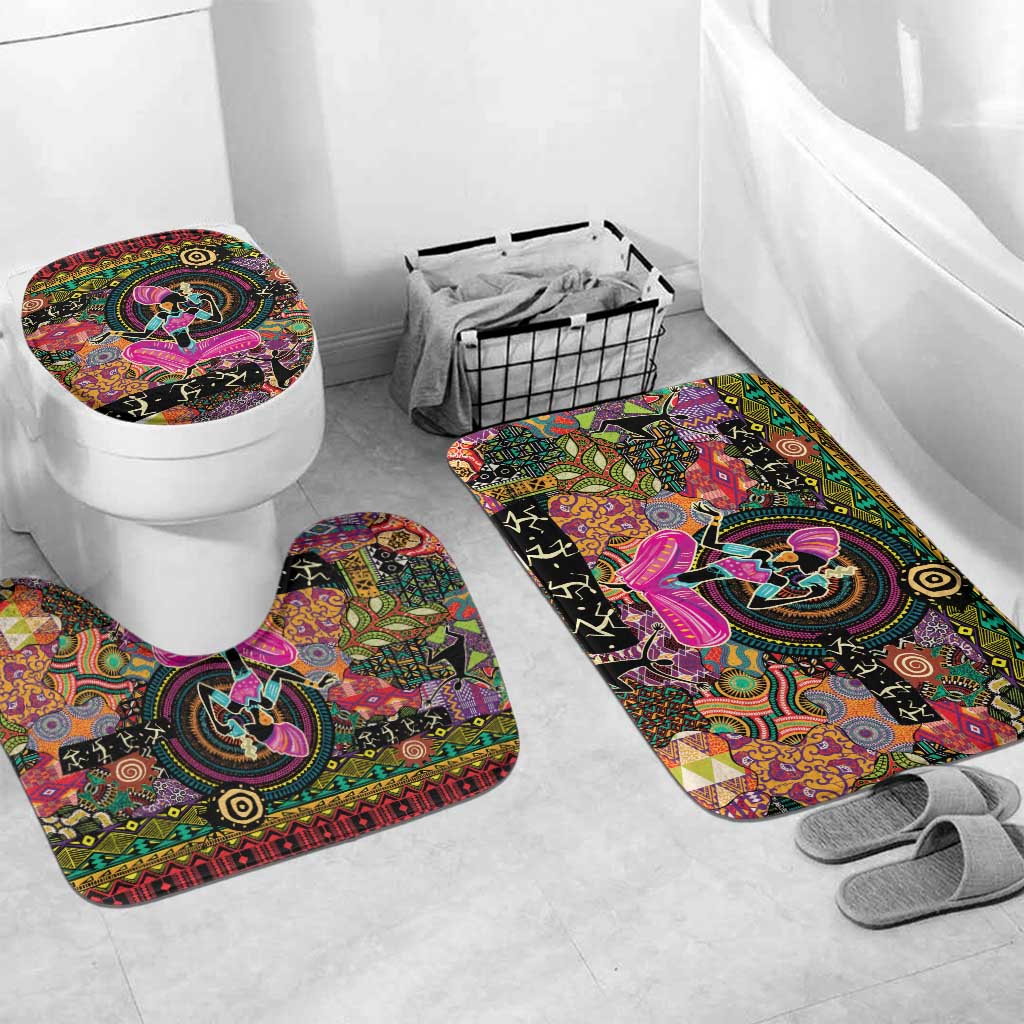 African Women Ethnic Motifs Bathroom Set