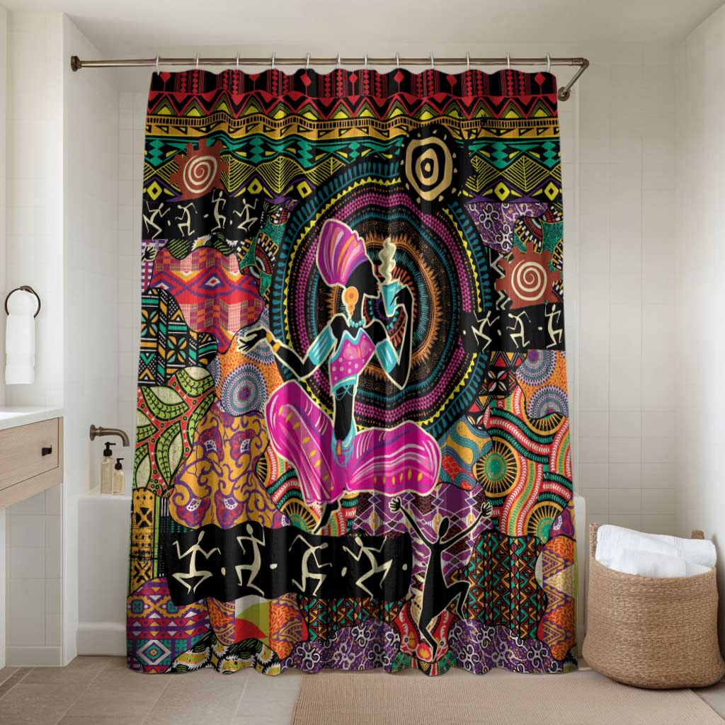 African Women Ethnic Motifs Bathroom Set