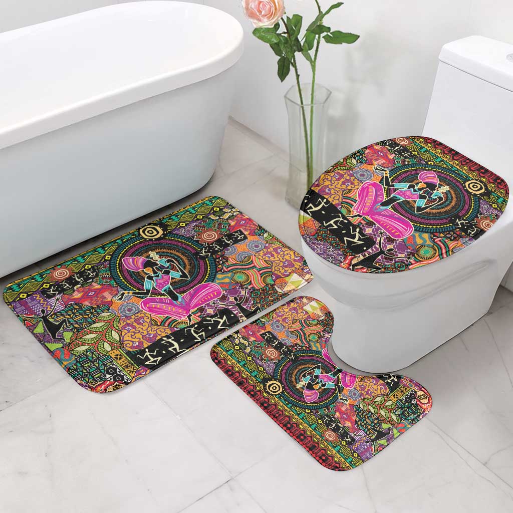 African Women Ethnic Motifs Bathroom Set
