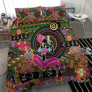 African Women Ethnic Motifs Bedding Set