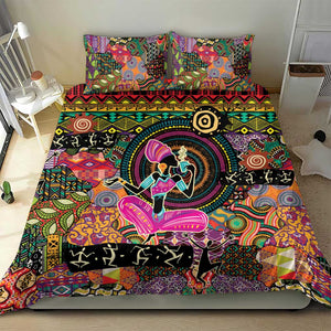 African Women Ethnic Motifs Bedding Set