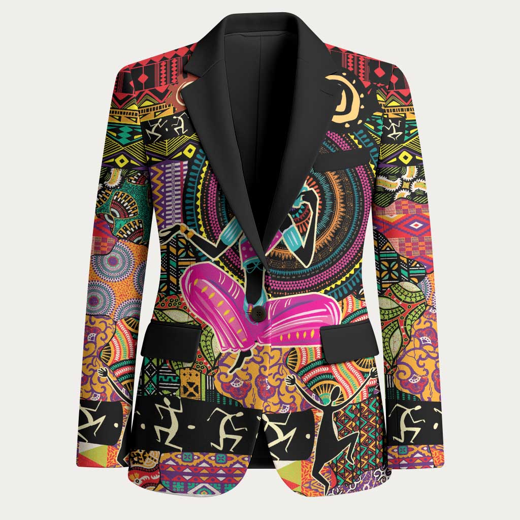 African Women Ethnic Motifs Blazer