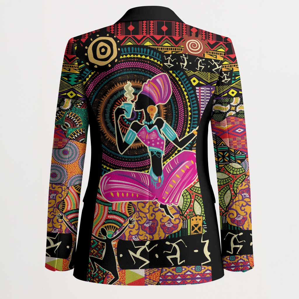 African Women Ethnic Motifs Blazer